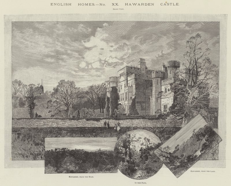 Castello di Hawarden da Charles Auguste Loye