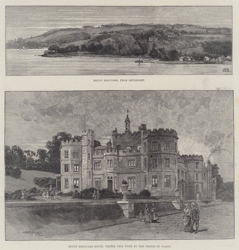 Casa di Mount Edgcumbe da Charles Auguste Loye