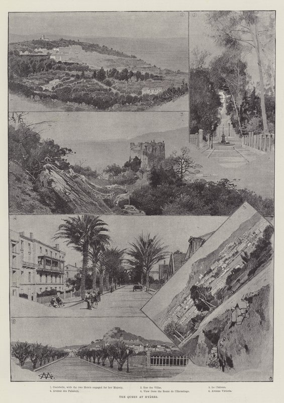 La regina a Hyeres da Charles Auguste Loye