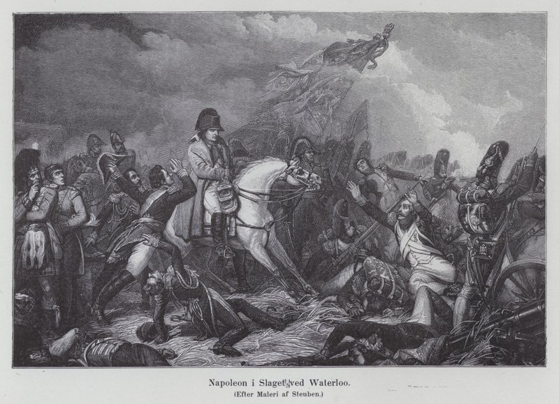 Napoleone alla battaglia di Waterloo da Charles Auguste Steuben