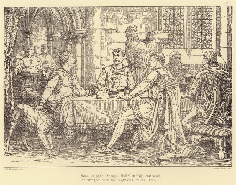 Illustrazione per Lara, A Tale di Lord Byron da Charles Bell Birch