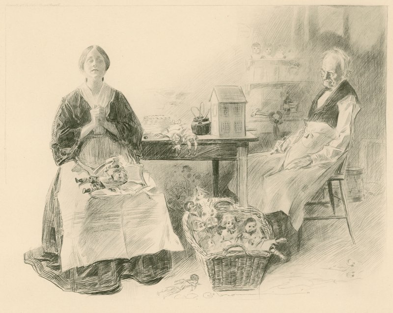 Caleb Plummer e Sua Figlia da Charles Dana Gibson