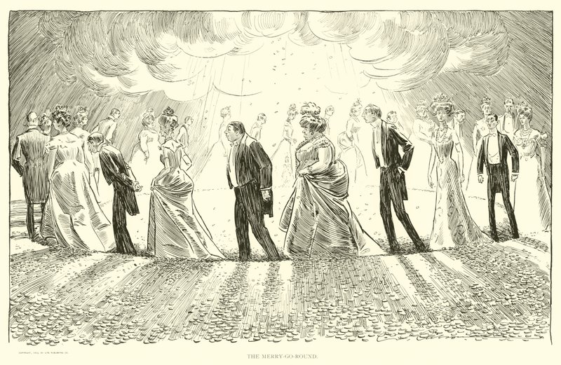 Illustrazione per La scala sociale da Charles Dana Gibson