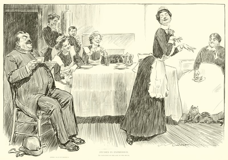 Illustrazione per La scala sociale da Charles Dana Gibson