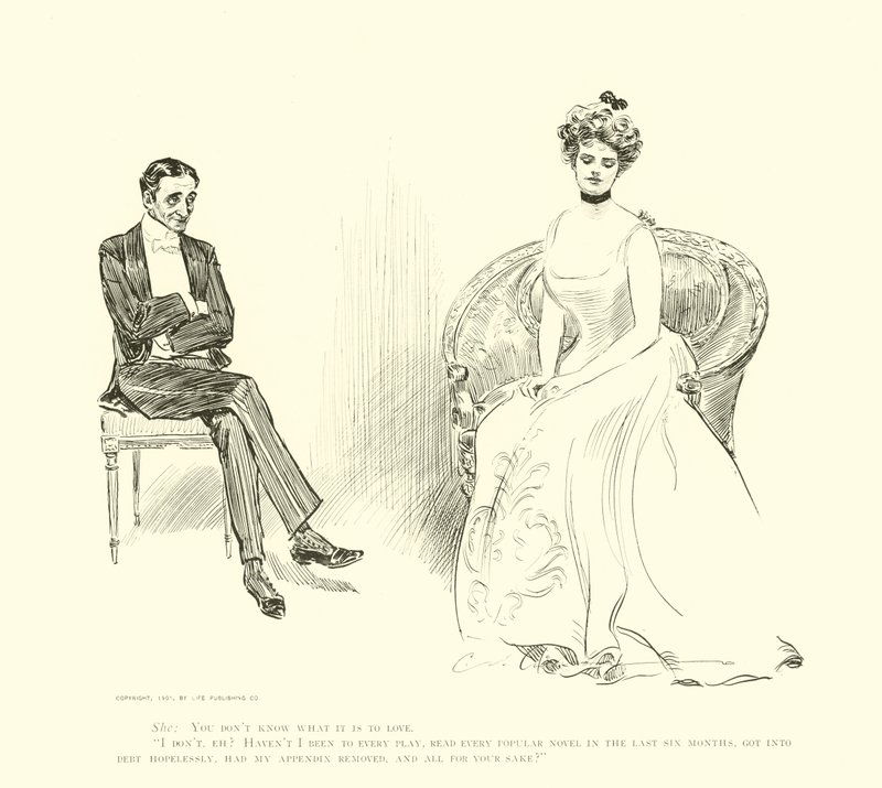 Illustrazione per La scala sociale da Charles Dana Gibson