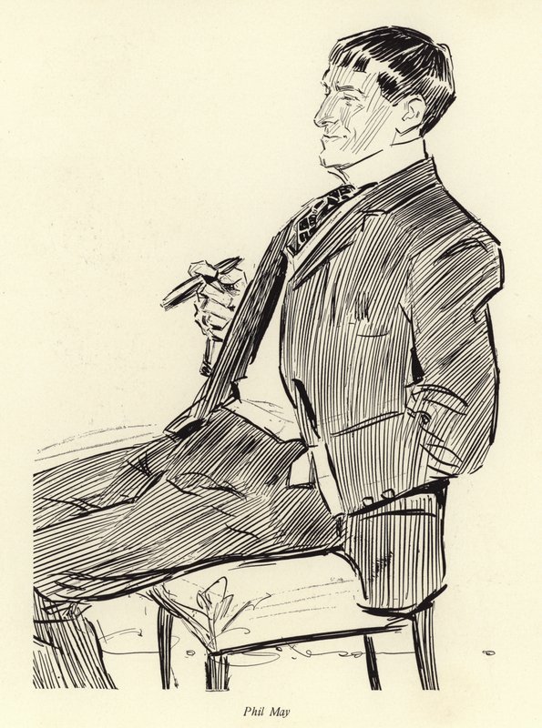 Phil May, ritratto da Charles Dana Gibson