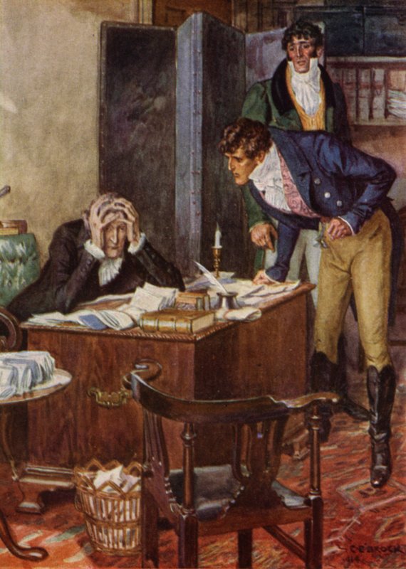 Illustrazione per The Amateur Gentleman di Jeffery Farnol da Charles Edmund (after) Brock