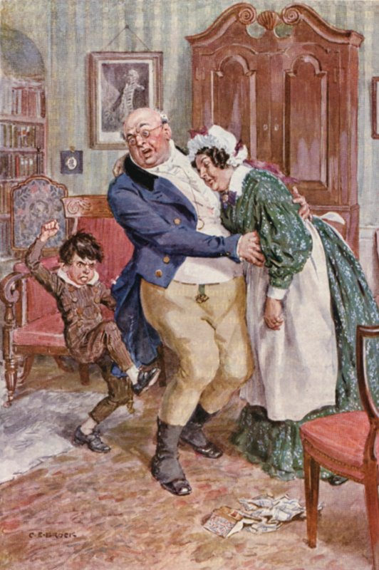 Illustrazione per The Pickwick Papers di Charles Dickens da Charles Edmund (after) Brock