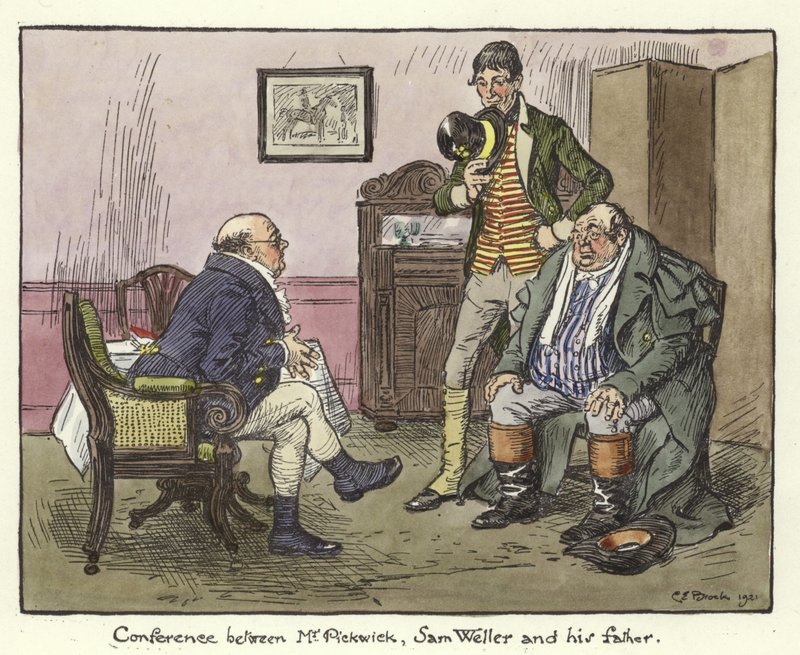 Illustrazione per i Pickwick Papers da Charles Edmund Brock