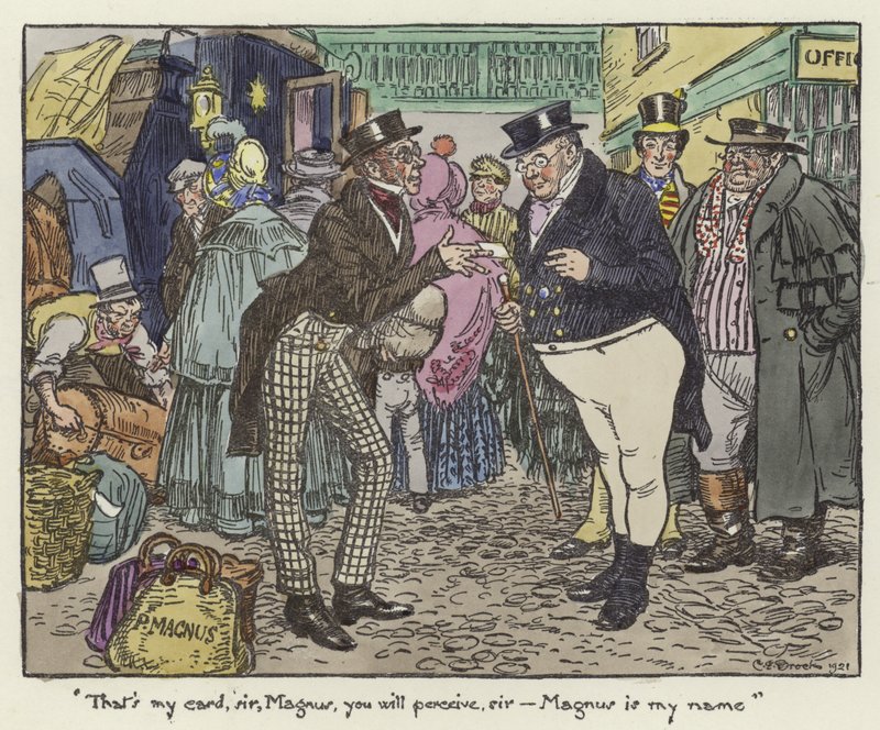 Illustrazione per Il Circolo Pickwick da Charles Edmund Brock