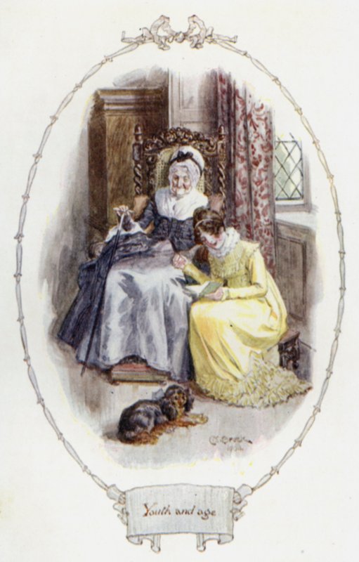 Gioventù e vecchiaia (litografia a colori) da Charles Edmund Brock