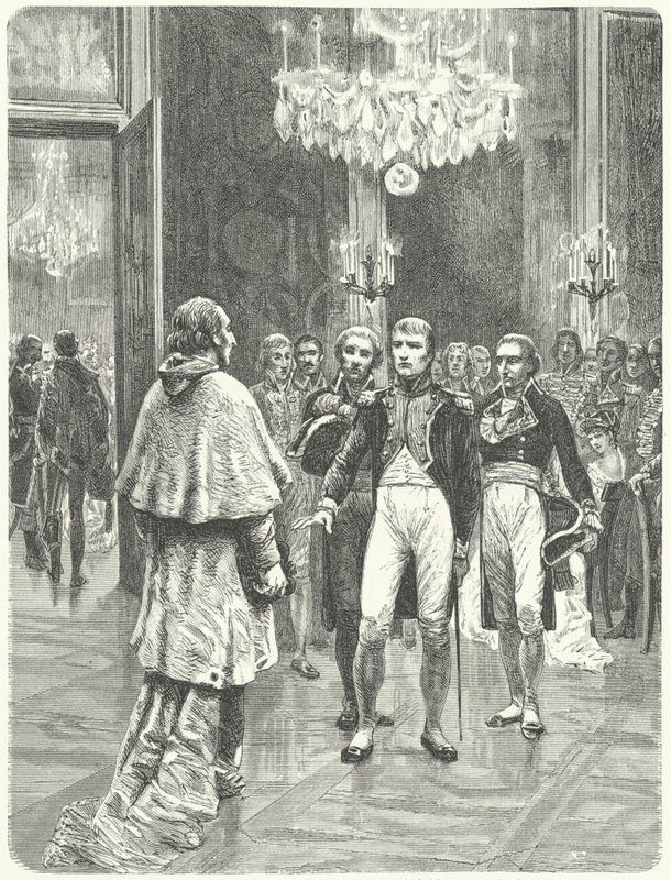 Napoleone riceve il cardinale Ercole Consalvi al Palazzo delle Tuileries, Parigi da Charles Edouard Delort