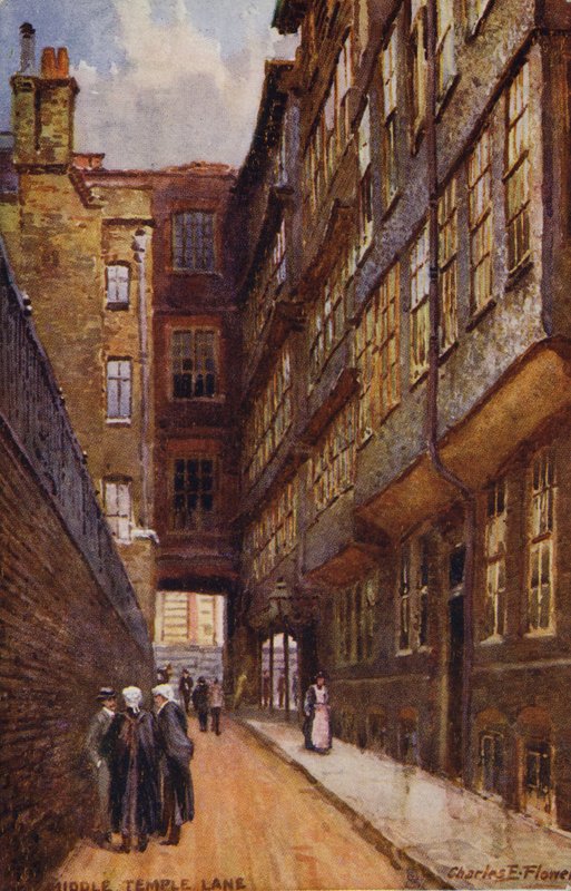 Middle Temple Lane, Londra da Charles Edwin Flower