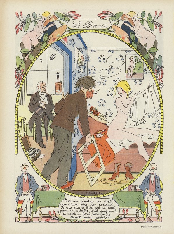 Il ritratto. Illustrazione per Le Rire da Charles Emile Egli