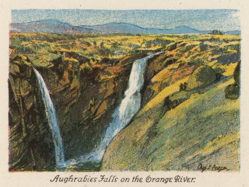 Sudafrica: Cascate Aughrabies sul fiume Orange da Charles Ernest Peers