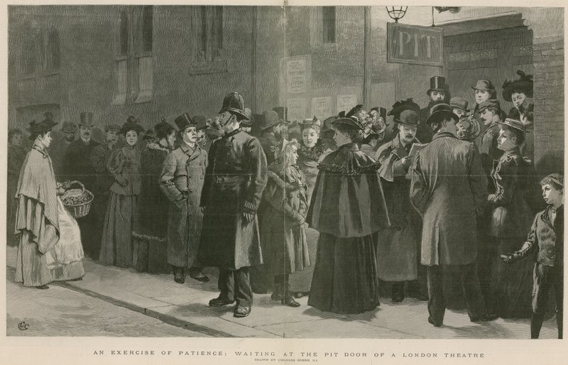 Un esercizio di pazienza: aspettando alla porta del teatro di Londra da Charles Green