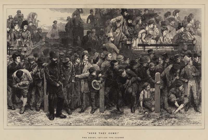 Eccoli che arrivano!, il Derby, 1871, sul percorso da Charles Green