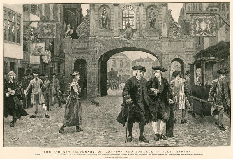 Il centenario di Johnson: Dr Johnson e Boswell in Fleet Street da Charles Green