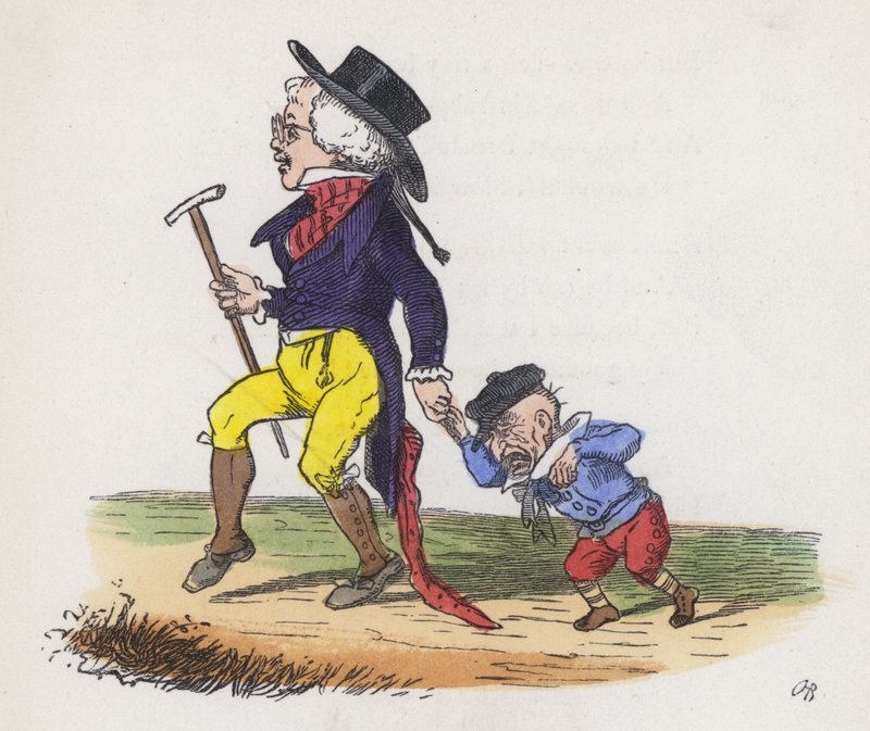 Il sogno di un bambino di lui e suo nonno che si scambiano di posto da Charles Henry (after) Bennett