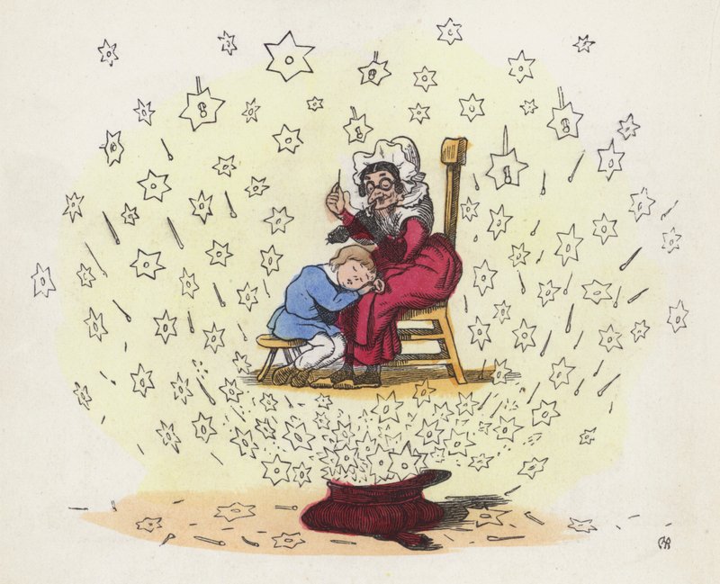 Bambino che sogna in grembo alla sua tata da Charles Henry (after) Bennett