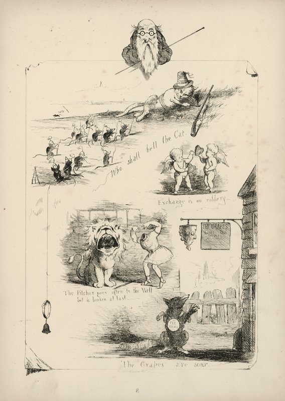 Pagina da Proverbi con immagini di Charles H Bennett da Charles Henry (after) Bennett