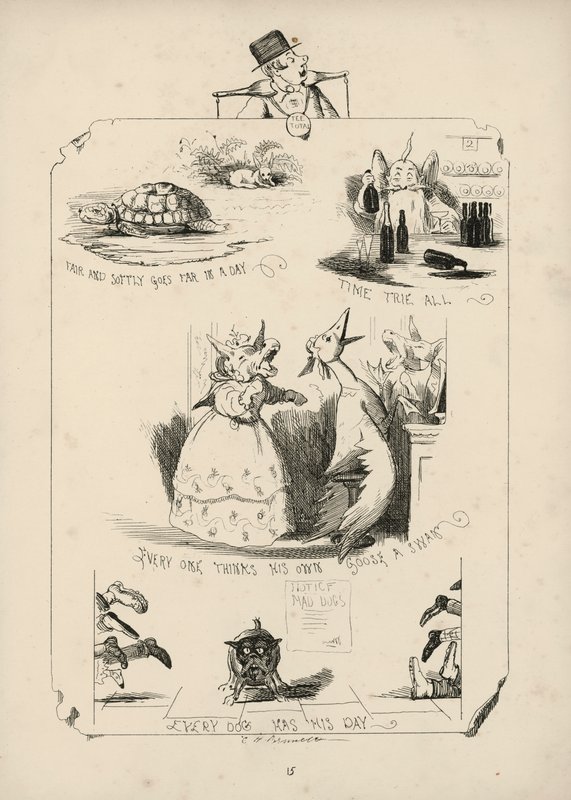 Pagina da Proverbi con immagini di Charles H Bennett da Charles Henry (after) Bennett