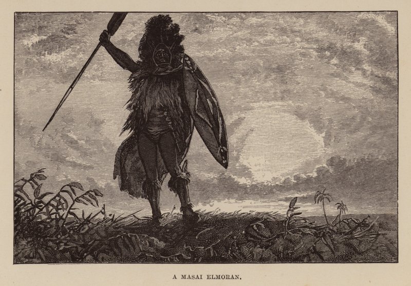 Illustrazione per Allan Quatermain di H Rider Haggard (incisione) da Charles Henry Malcolm Kerr