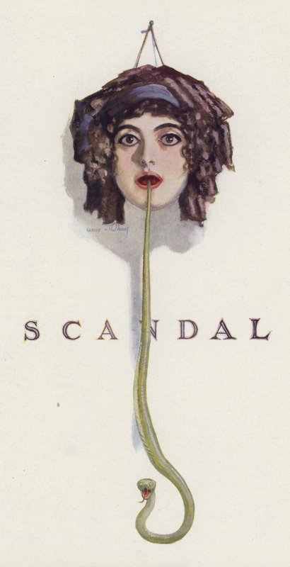 Scandalo: serpente che esce dalla bocca di una donna da Charles Hubbard Wright