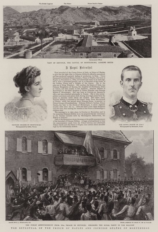 Il fidanzamento del Principe di Napoli e della Principessa Elena del Montenegro da Charles J. Staniland