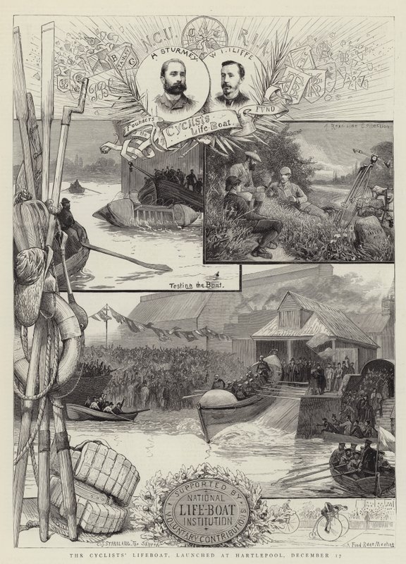 La scialuppa dei ciclisti, lanciata a Hartlepool, 17 dicembre da Charles J. Staniland