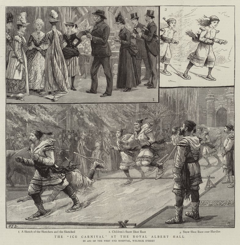Il carnevale del ghiaccio alla Royal Albert Hall da Charles J. Staniland