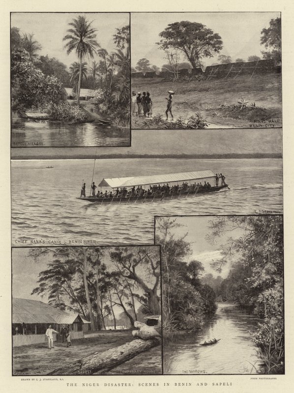 Il disastro del Niger, scene a Benin e Sapeli da Charles J. Staniland