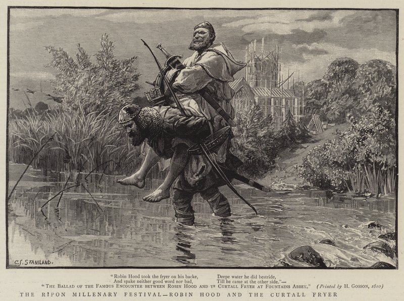 Il festival millenario di Ripon, Robin Hood e il frate Curtall da Charles J. Staniland