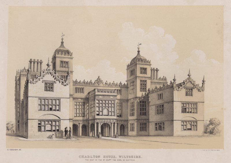Charlton House, Wiltshire, la Residenza del Diritto Onorevole Conte di Suffolk da Charles James Richardson