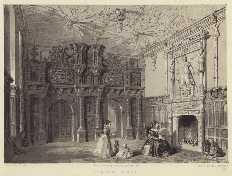Crewe Hall, Cheshire da Charles James Richardson