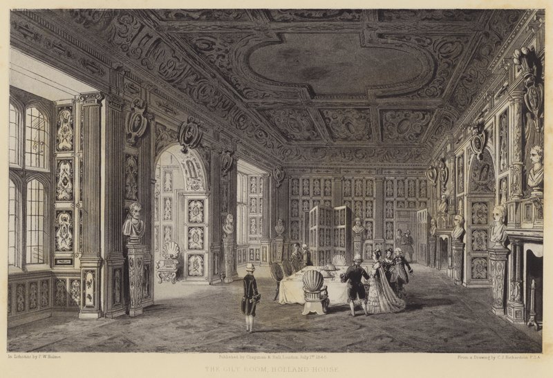 La Sala Dorata, Holland House da Charles James Richardson