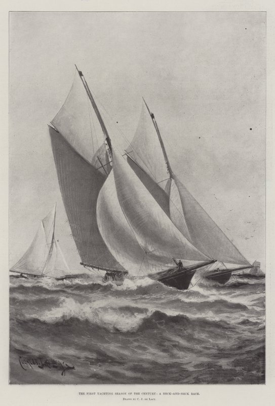 La prima stagione di yachting del secolo, una gara testa a testa da Charles John de Lacy