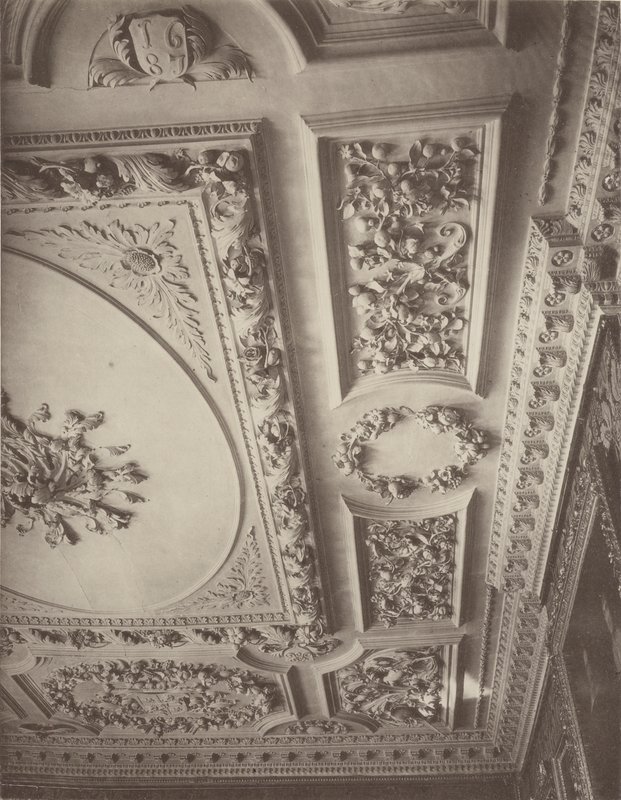Melton Constable, soffitto del salotto da Charles Latham