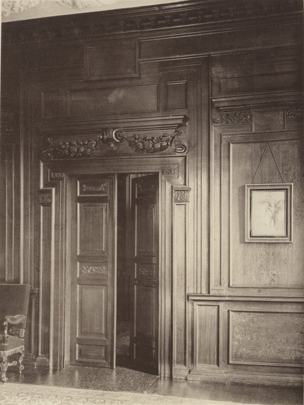 Thorpe Hall, Grantham, Porta e Pannelli nella Sala da Pranzo da Charles Latham