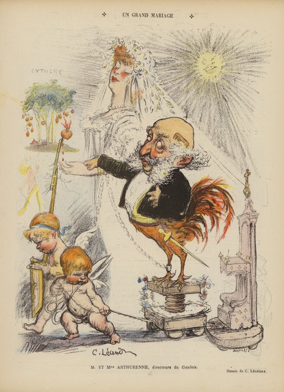 Un grande matrimonio. Illustrazione per Le Rire da Charles Leandre
