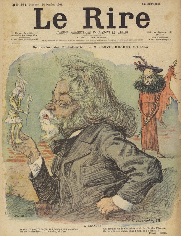 Clovis Hugues, Illustrazione per Le Rire da Charles Leandre