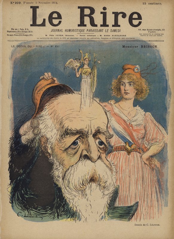 Henri Brisson, illustrazione per Le Rire da Charles Leandre