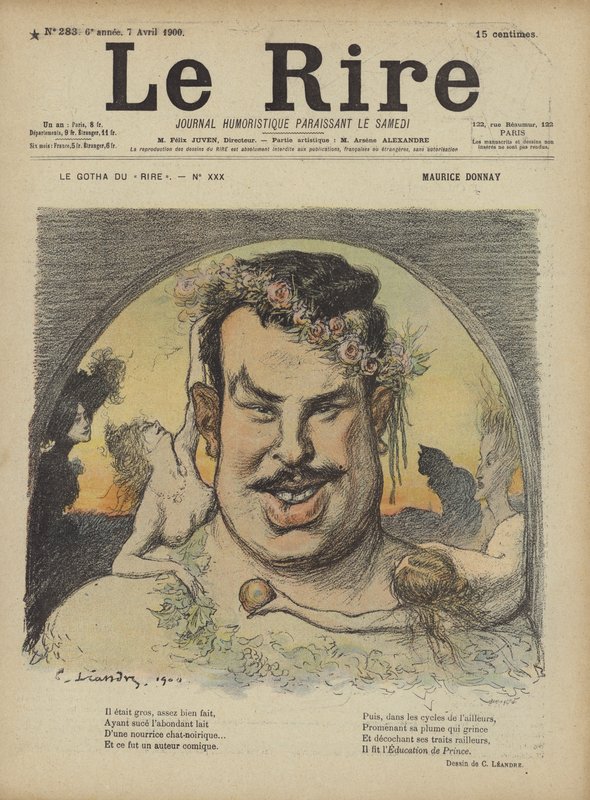 Maurice Donnay, Illustrazione per Le Rire da Charles Leandre