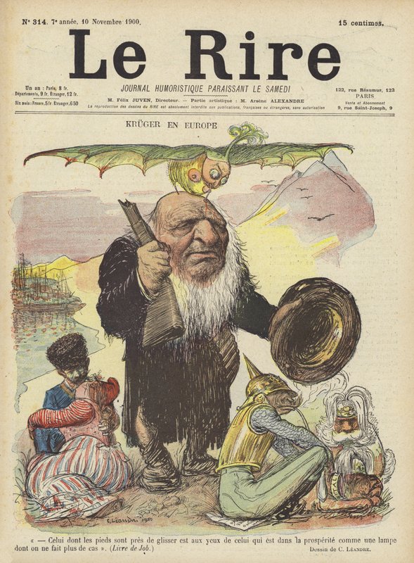 Paul Kruger, illustrazione per Le Rire da Charles Leandre