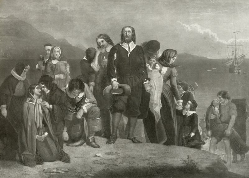 Lo sbarco dei Padri Pellegrini in America, 1620 da Charles Lucy