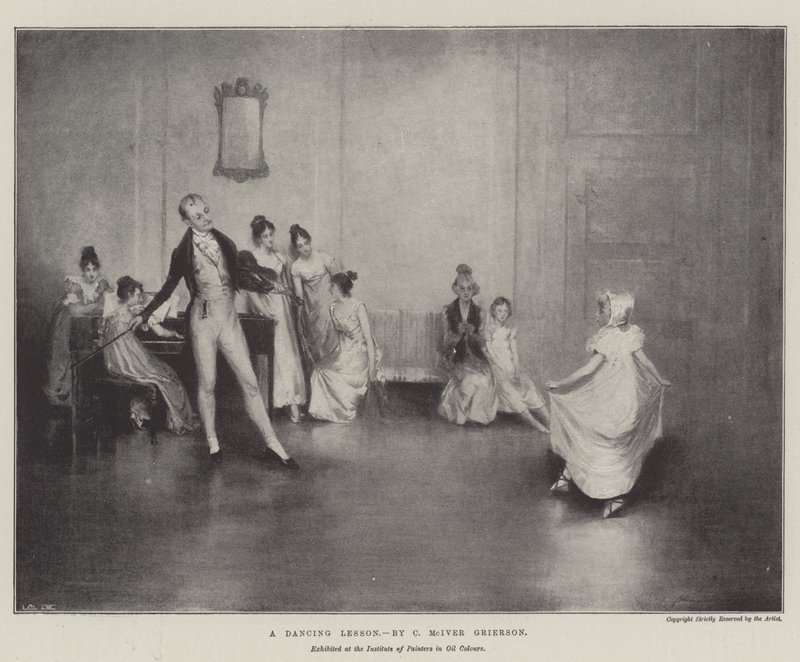 Una lezione di danza da Charles MacIvor or MacIver Grierson