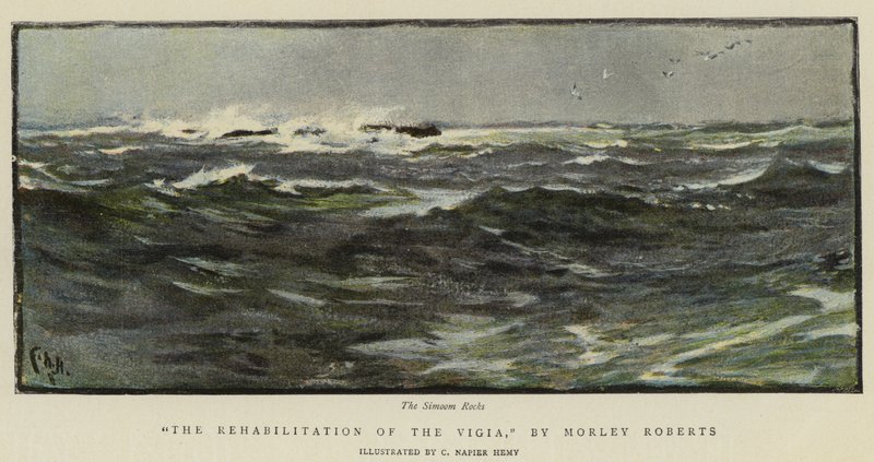 Illustrazione per La riabilitazione della Vigia, di Morley Roberts da Charles Napier Hemy