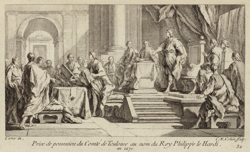 Possesso della contea di Tolosa preso in nome del re Filippo III di Francia da Charles Nicolas II Cochin