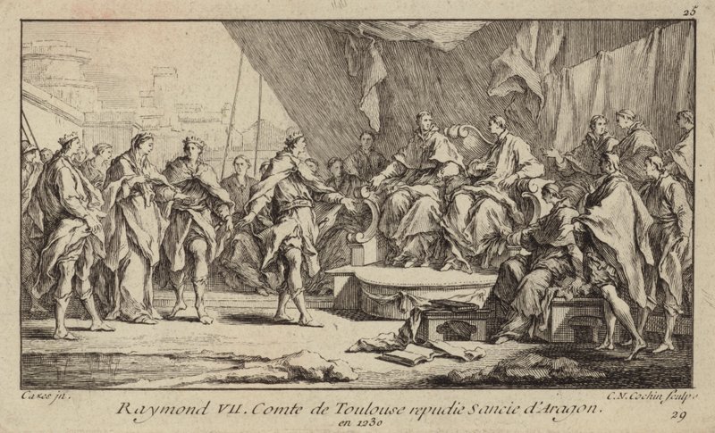 Raimondo VII, conte di Tolosa, ripudia sua moglie, Sancha d