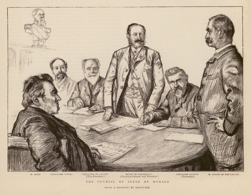 Consiglio di Stato di Monaco da Charles Paul (after) Renouard